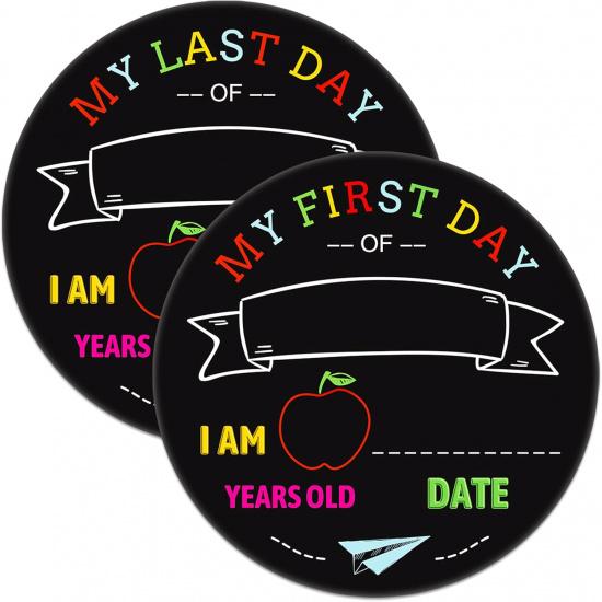 First & Last Day of School Chalkboard 10.2  Double Sided Back to School Board Sign for Kids Girls Boys Reble 1st Day of Preschool Kindergarten 1st
