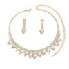Bridal Jewelry Set Necklace Earrings Two-Piece Wedding Evening Dress Wedding Accessories Women'S Chain Set