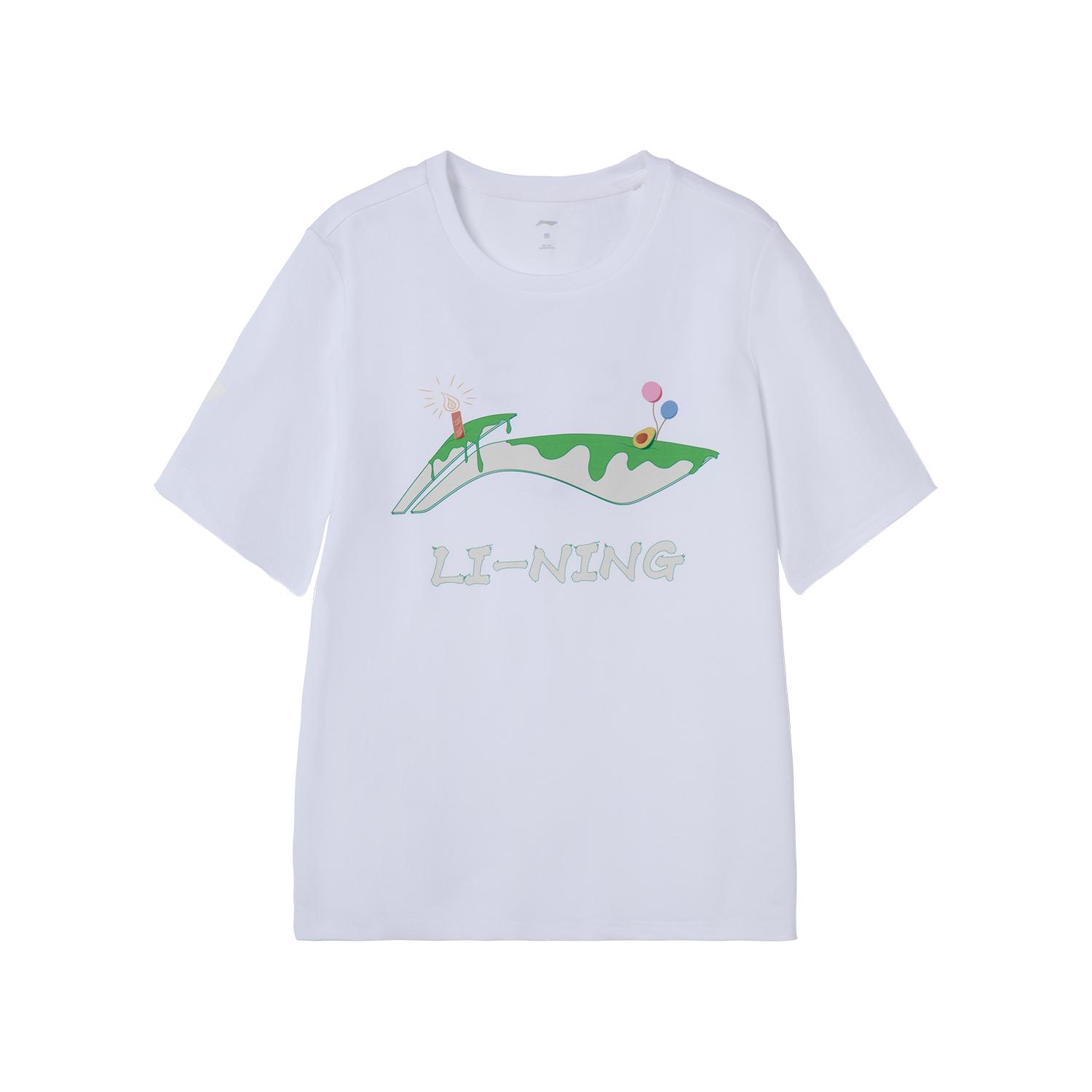 Li-Ning Versatile Comfortable Soft Loose Short Sleeve T-Shirt Women tops White AHSW852-1 S