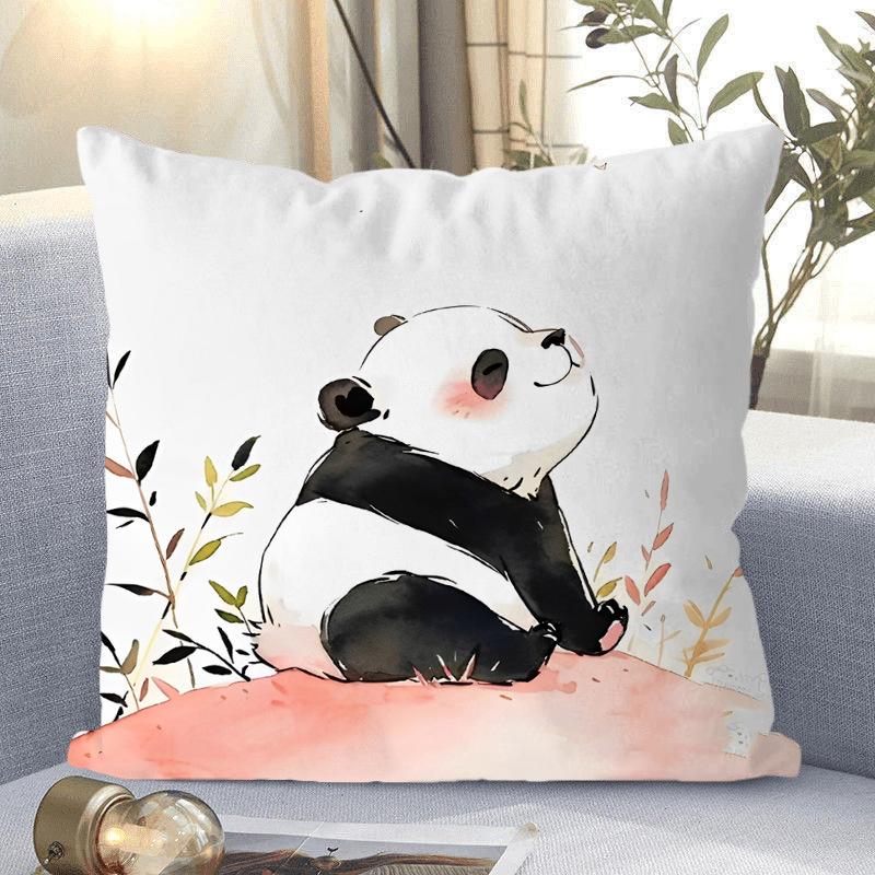 Cute Panda Cartoon Casual Niche Living Room Sofa Bedroom Comfortable Cushion Cushion Square Pillow Pillow