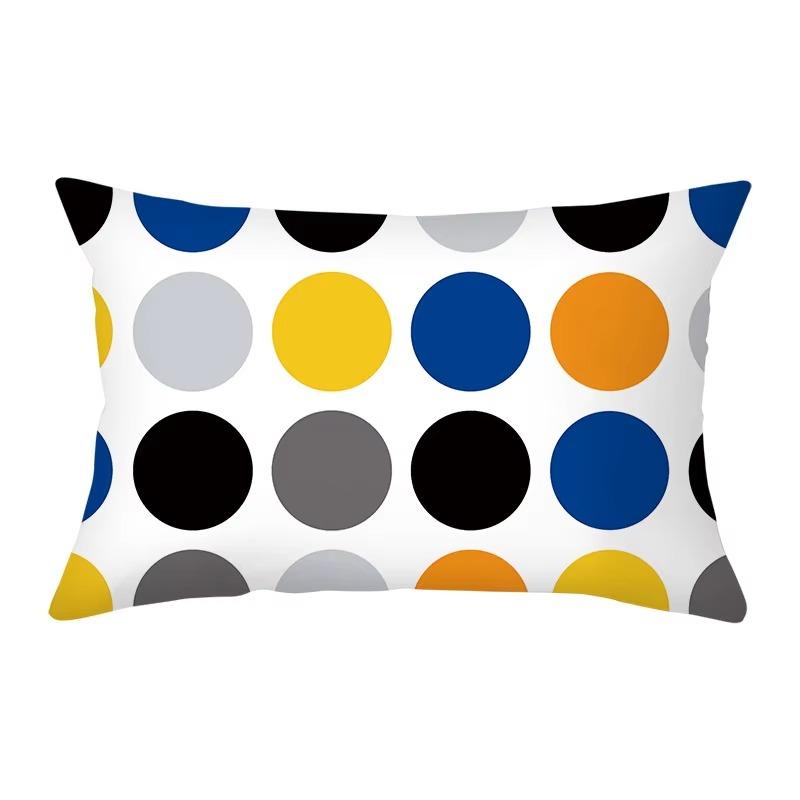 30*50 Geometric Nordic Colorful Stripe Pattern Printing Decorative Living Room Home Furnishing Polyester Rectangular Pillowcase