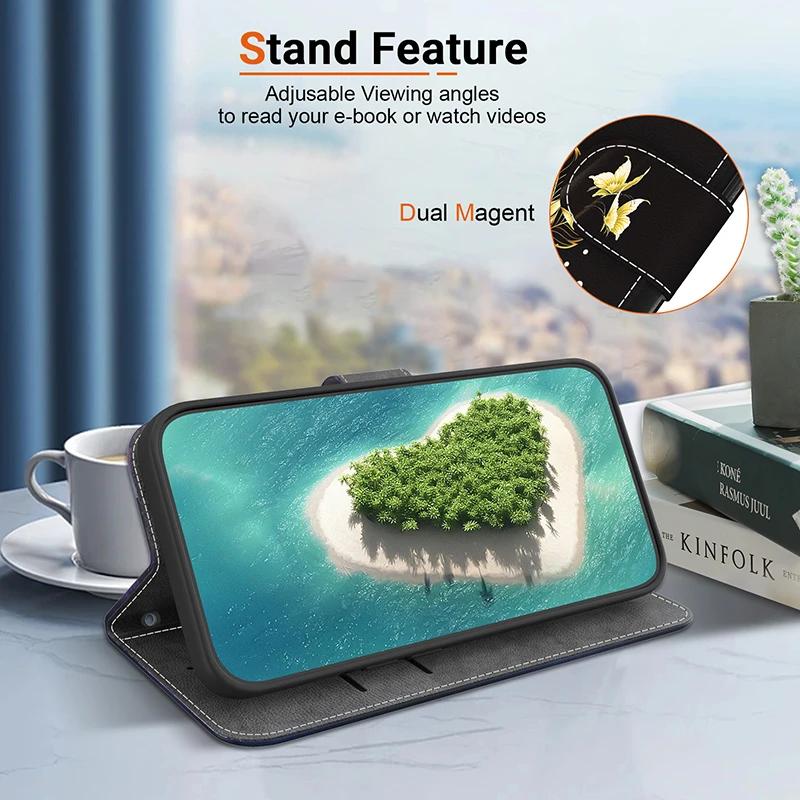 Stand Flip Wallet Case For Moto Edge X70 Air 30 40 50 60 70 Fusion Ultra Neo 5G 30 40 50 Pro Cartoon Magnetic Book Cover