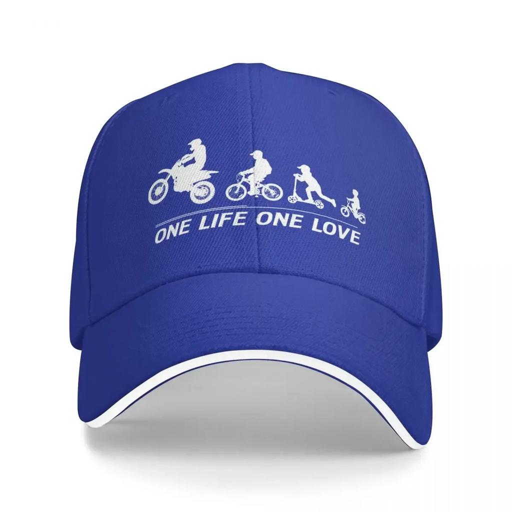 Dirt Bike Motocross Motor Sport One Life One Love Moto Dad Hats Pure Color Womens Hat Windproof Baseball Caps Peaked Cap