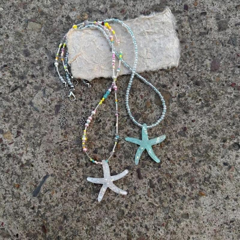 Verstellbare Cool Starfish Anhänger Halskette Kinder Hals Schmuck Kinder Modeschmuck Geeignet für Jungen und Mädchen Geschenk