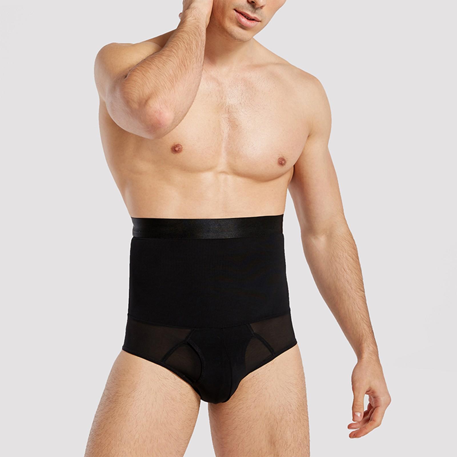 

Мужские двухслойные утягивающие шорты с поддержкой талии и утягивающими штанами M чёрный