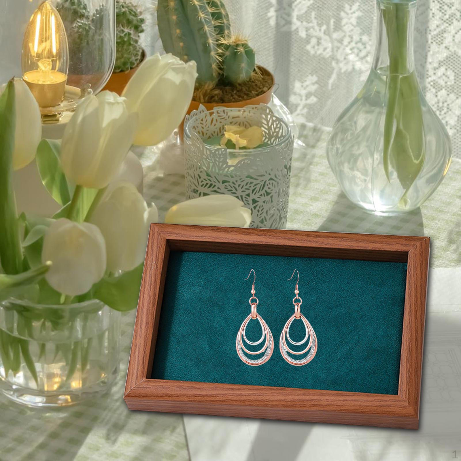 

Jewelry Tray Organizer Drawer ,Wooden Practical Container Showcase Holder ,Gift зелений
