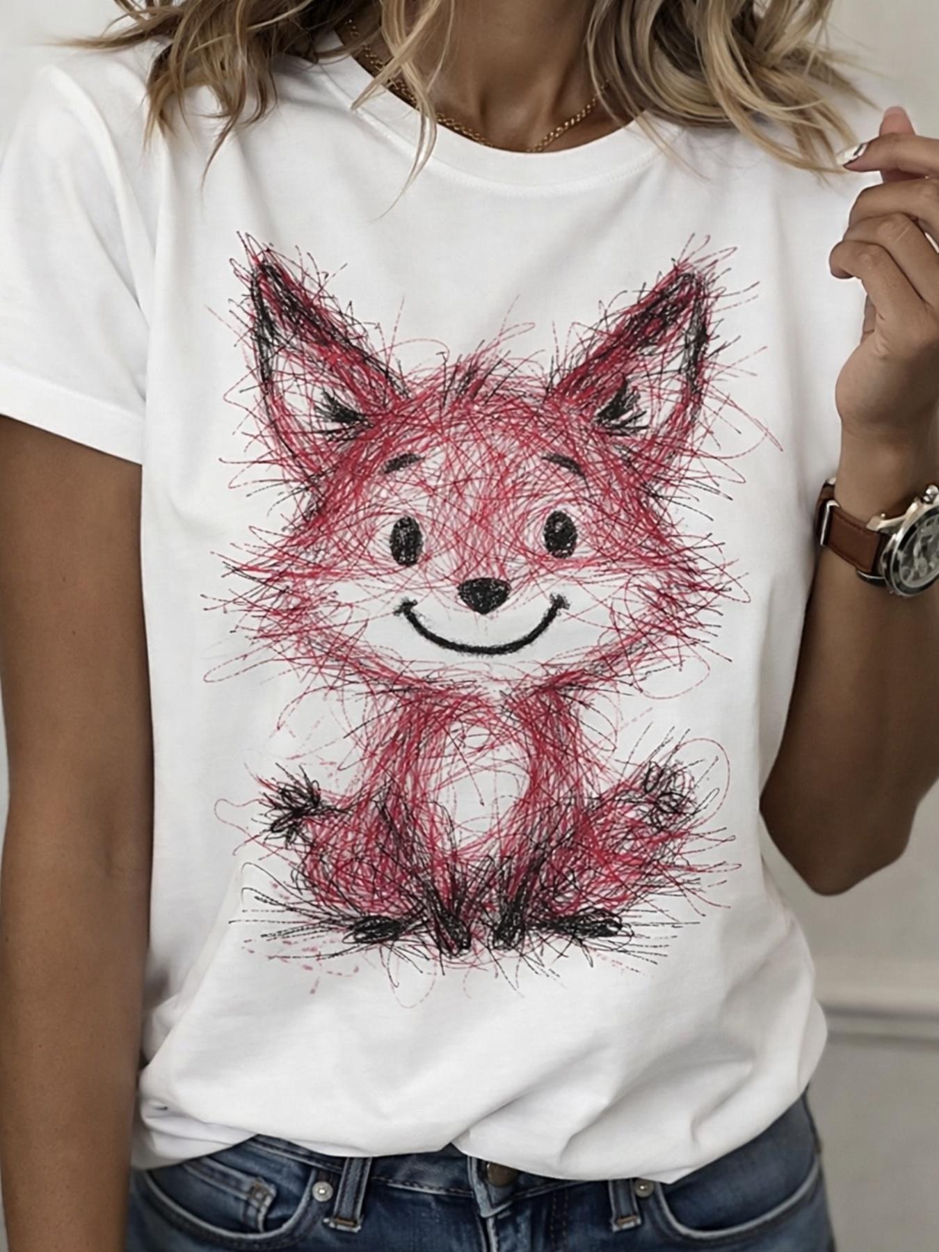 

European size Valentine s Day Preheating, New Year Discount Clothing, One Women s T-shirt, Casual Short Sleeved Round Neck Top 4XL білий