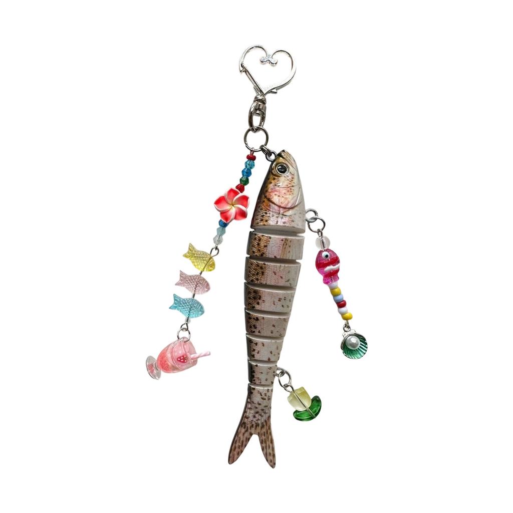 Cute Fish Keychain Durable Alloy Resin Charm Lightweight Portable Accessory For Keys Bags Gift Idea