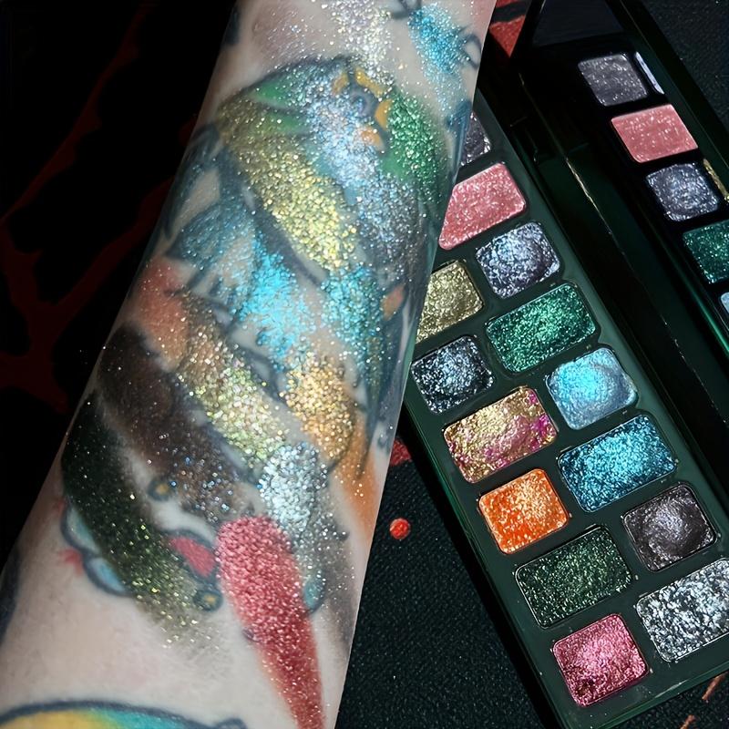 16-Kleur Schitterend Diamant Oogschaduw Palette Hoge Pigmenten, Metallische & Parelmoer Finishes Veelzijdige Gezichts- en Oogmake-up Matte & Shimmer Effecten Oogschaduw