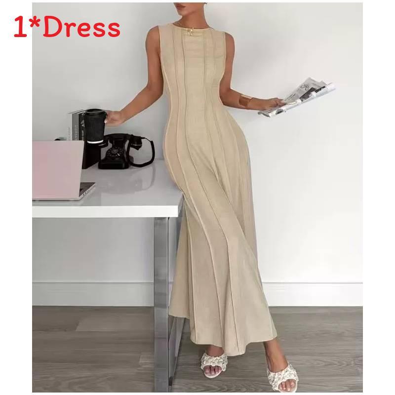 Polyester A Line Dress With Wrinkleresistant Fabric For Casual And Party Wear