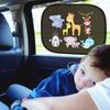 2Pcs Cartoon Car SunShade Side Window Adsorption SunShade Cover Rear Side Auto Window Sunvisor Mesh For Children Adults
