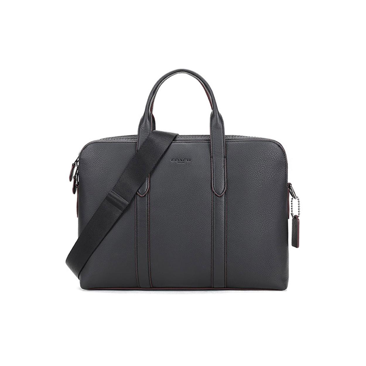

New COACH Metropolitan Leather Laptop Bags Briefcases Regular Men s Black 79544-QBBK 38.1*7.1*28.4CM
