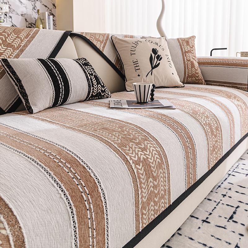 New Sofa Cushion Four-Season Universal Non-Slip Seat Cushion Light Luxury Cream Style High-End Sofa Cover Cloth Towel