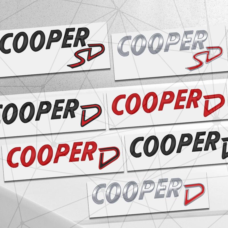 3D Auto Metal Cooper S SD Badge Car Rear Trunk Emblem Sticker LOGO Decor For Mini Cooper ONE Clubman Paceman JCW R56 R58 R59 F60