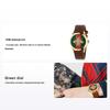 Quartz Watch Leather Strap Green Dial 30 Meters Water Resistant Unisex Watches YA126451A