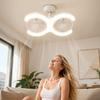 Remote Control Ceiling Fan Light Adjustable Angle Double Head Fan Light LED Fan Light  Kitchen