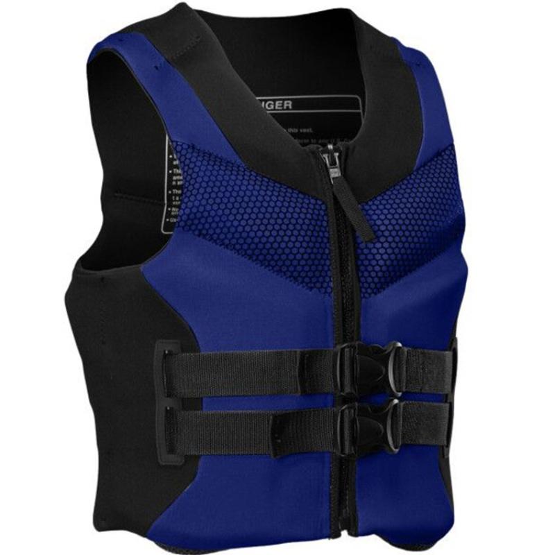 Life Jacket Neoprene Buoyancy Swimming Drifiting Boating Kayaking Vest for Adult Men Women Water Sports Kayak Life Vest L