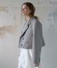 Lonque Essentiel Semi Overfit Crop Tailored Jacket_Blazer (Gray)