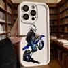 Rider on Blue Dirt Bike Shockproof Soft Phone Case For Xiaomi Redmi Note 15 14 13 12 11 10 9 8 Pro Anti-Slip Anti-Fall Cover