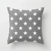 Modern Nodic Style Geometric Gray Pillowscase Polyester Grey Plaids Stripe  Cushion Covers Decorative Sofa Throw Pillows