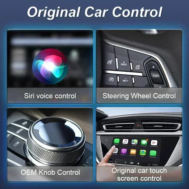 Carplay Android Auto Wireless Adapter 2 in 1 Carplay Adapter for OEM Car Stereo with USB Plug and Play Wired To Wireless