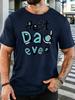 Unisex Crew Neck Tee Best Dad Ever Letter Print Short Sleeve Top Father Day Gift Summer Daily Outdoor Loose Soft Casual Basic Wear