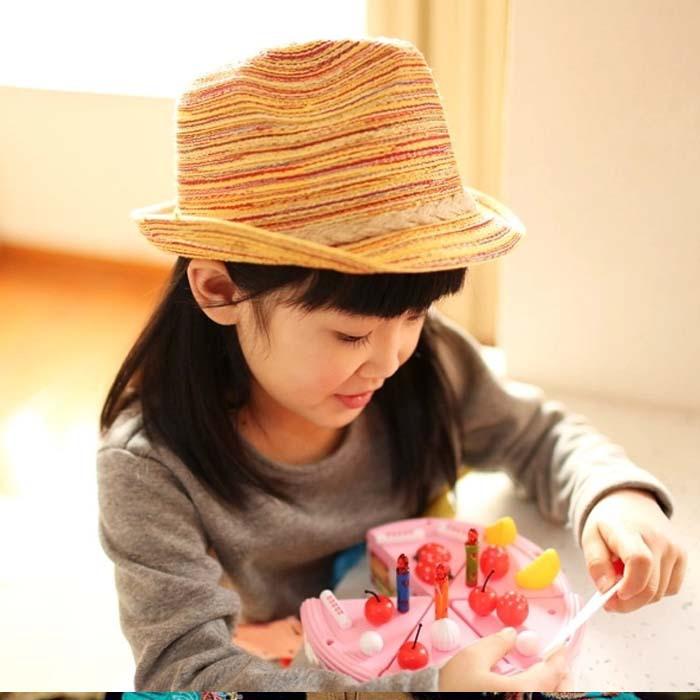 Choking Pepper Colorful Hemp Rope Straw Hat, Summer Beach Bohemian Parent-Child Hat Top Hat Women's Versatile