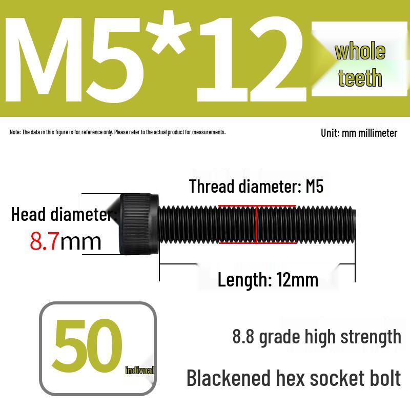 8.8 High-Strength Socket Head Cap Screw Bolt (M4-M20)