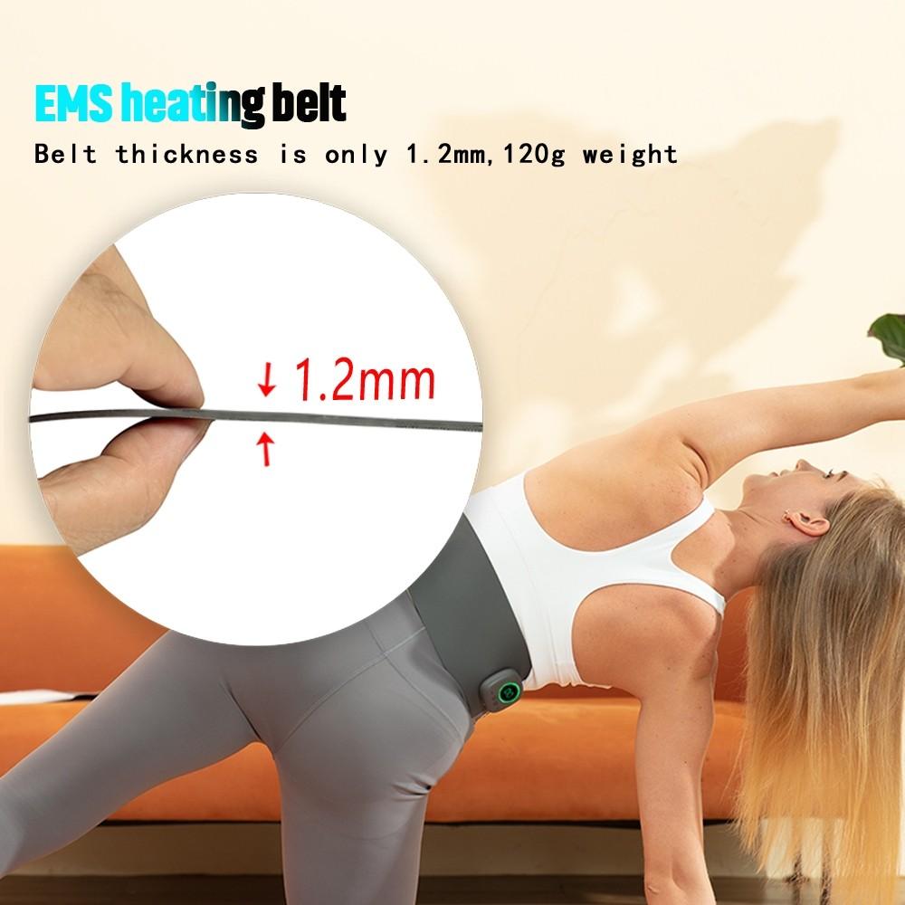 Masseur Chauffant Abdominal Électrique EMS Brûle-Graisse Fitness Amincissant Ceinture Taille Ventre Perte de Poids Stimulateur Musculaire