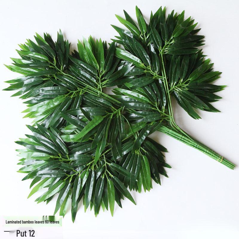 2-Meter Artificial Bamboo Leaf Garland - Green Hanging Rattan Vine for Decoration