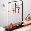 Auspicious Cloud Chinese Pen & Brush Holder – Wrought Iron Stand & Storage Rack