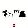Lovely Mouse Black Car Decals Auto Window Bumper Body Removable Vinyl Decals Animal Auto Accessories Water-Repellent Ornament