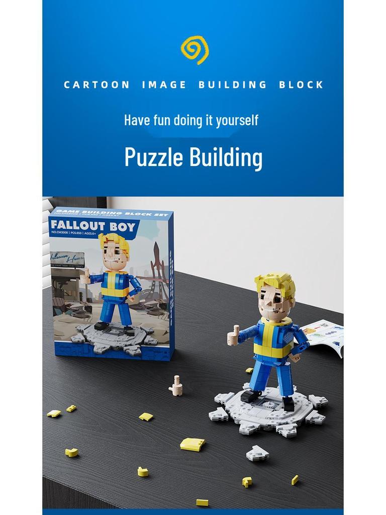 Cross-border MOC Lego-Compatible Fallout Shelter Building Blocks: Vault Boy Model Toy