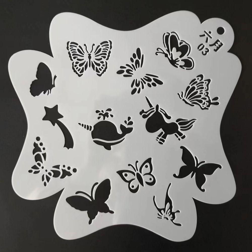 Halloween Birthday Party Temporary Tattoos Stencils for Body Painting Face Art Paint Template