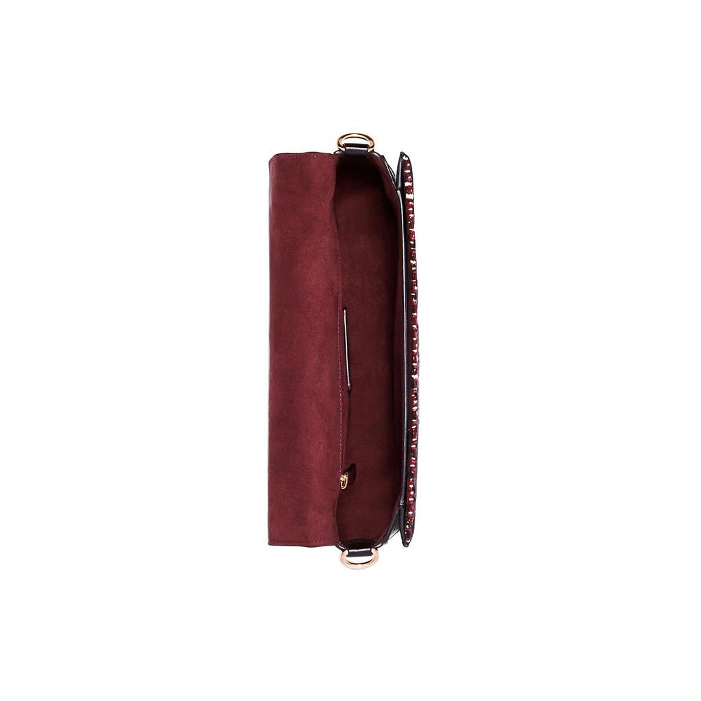 New COACH Georgie Leather God Of Wine Bag, Shoulder Bag, Portable Crossbody Bag Women's Black, Red & Multicolor C1525-IMA47