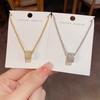 Elegant High-End Versatile Shiny Diamond Clavicle Chain Necklace with Slim Waist Design