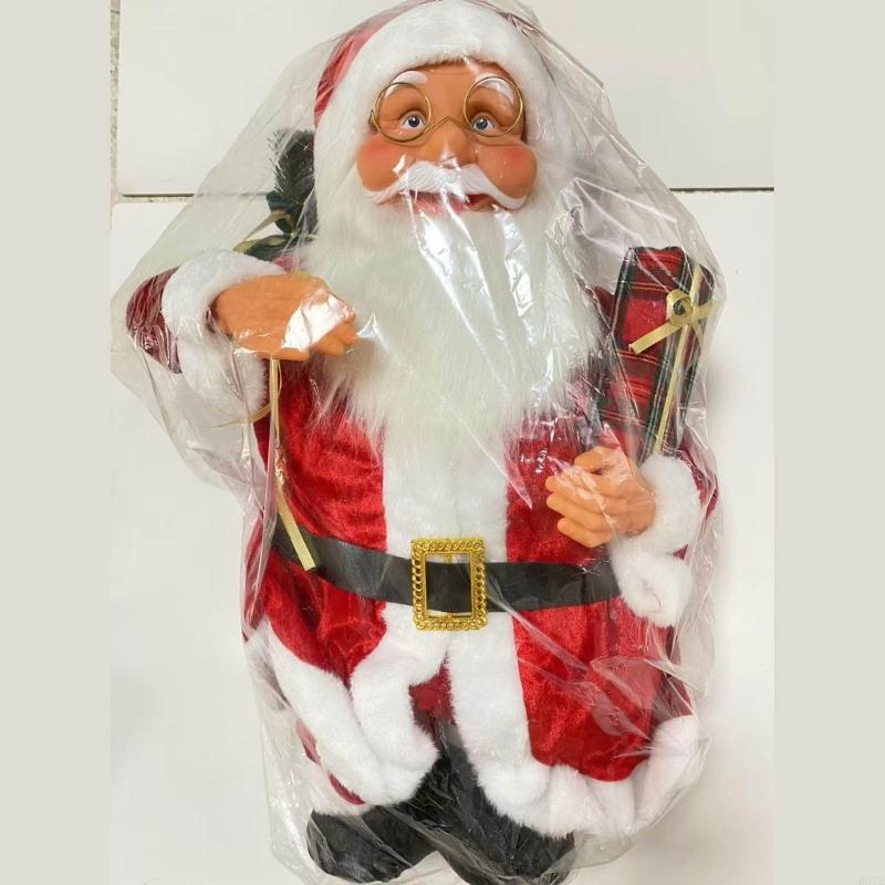 Height Customizable Christmas Santa Figure Cloth Plastic Home Office Decoration B03E