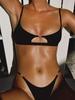 New Style 2025 Bikinis Sexy Swimwear Low Waist Swimsuit For Women Summer String Beachwear Two Piece Suits Solid Bikini Set
