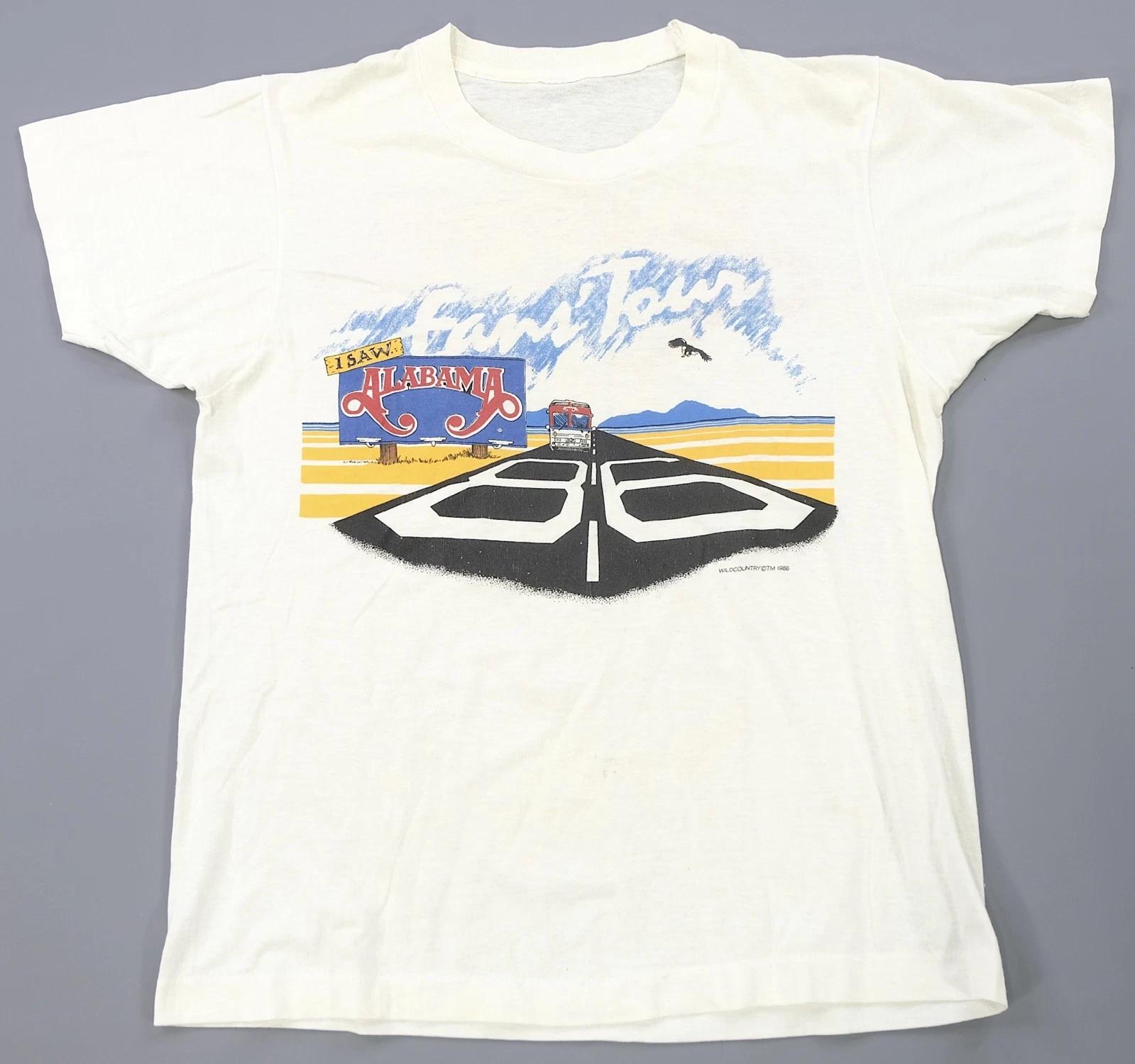 Rare Vintage I Saw Alabama The Fans Tour 1986 T Shirt 80s Band Wildcountry White M