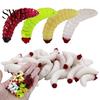 Artificial Lure 50Pcs Worm Shape Lifelike PVC Soft Bait Eco-friendly Fish for Freshwater