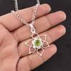 Round Peridot Stone 925 Silver Trendy Artisan August Birth Wedding Boho Pendant PP-18-1