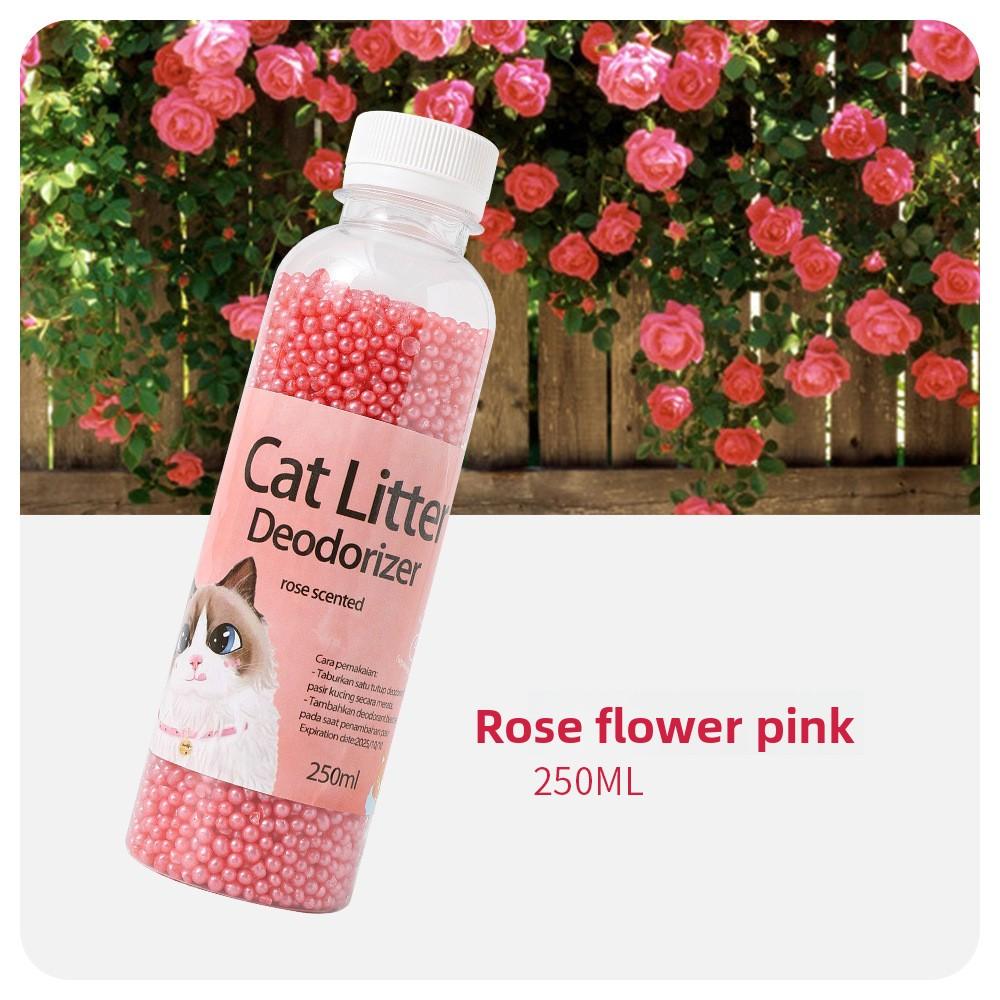 A bottle of deodorant beads for cat sand: makes your home smell comfortable and eliminates odors