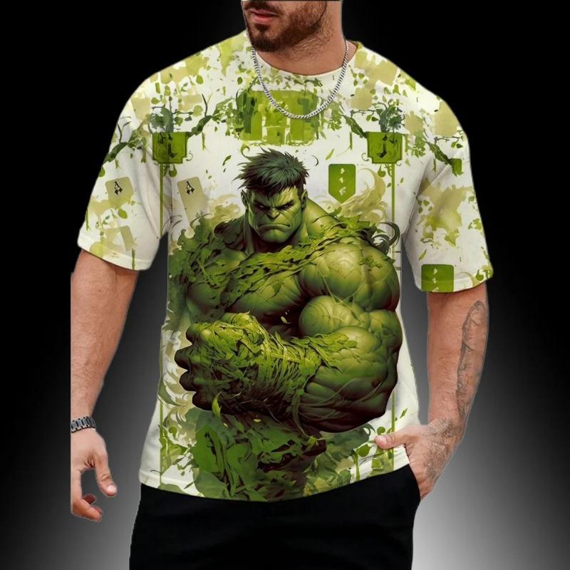 Men's Summer Hulk T-Shirt Loose Round Neck Short Sleeve Breathable Sweatproof Streetwear Casual Daily Commute