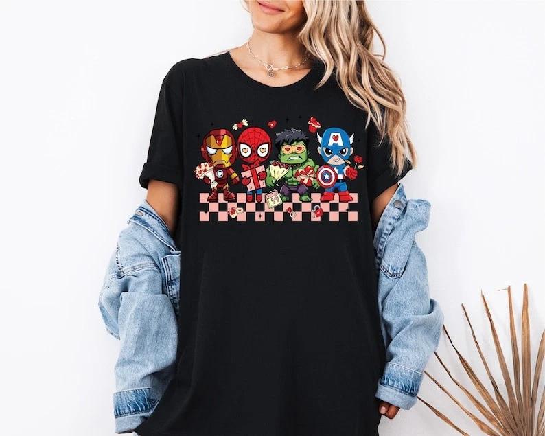 Cute Superhero Valentines Day Tshirt Love Superhero S