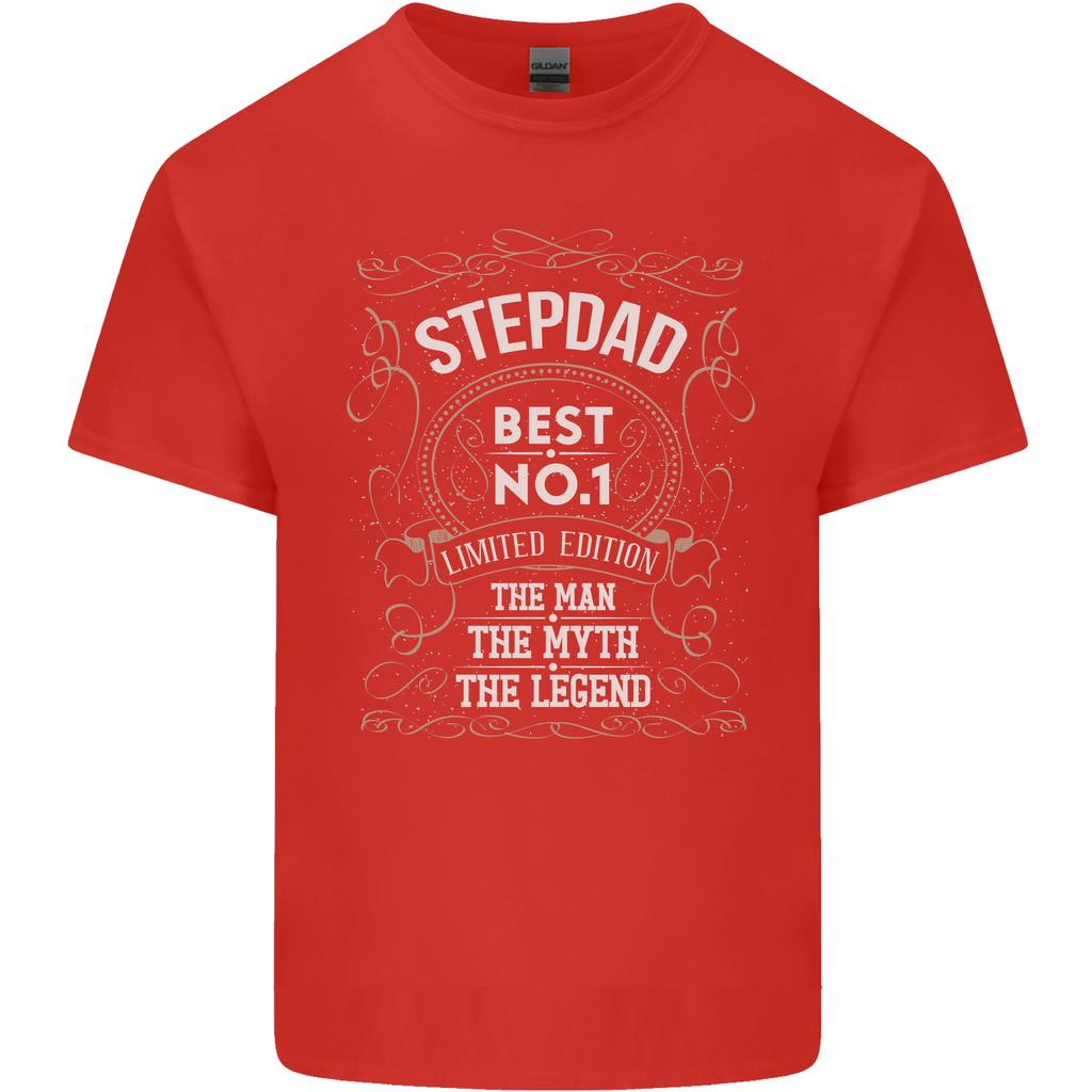 Fathers Day No 1 Stepdad Step Dad Funny Unisexs Light Cotton TShirt