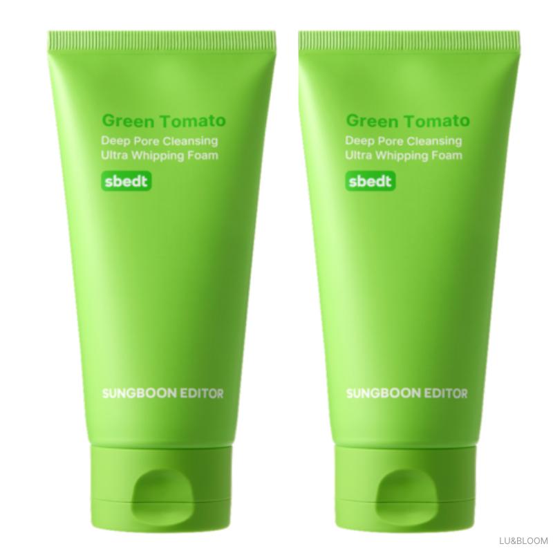 Sungboon Editor Green Tomato Deep Pore Cleansing Ultra Whipping Foam 120g (+Free gift)