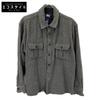 Gray and Navy Wool Long-sleeved Shirt Tops L grayUsed