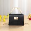 Crocodile Print PVC Jelly Crossbody Bag for Kids with Pearl Accent