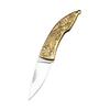 Dropship Stainless Steel High Hardness Sharp Folding Pocket Knife, 3D Pattern Handle Portable Utility Tool for Fruit Peeling & Daily Use