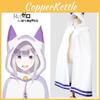 Exquisita Capa de Emilia Para Cosplay de Rezero Elegante Capa con Capucha Para Fans de Anime